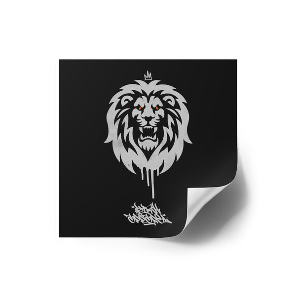 "House Of The Lion Laminate Stickers, Square