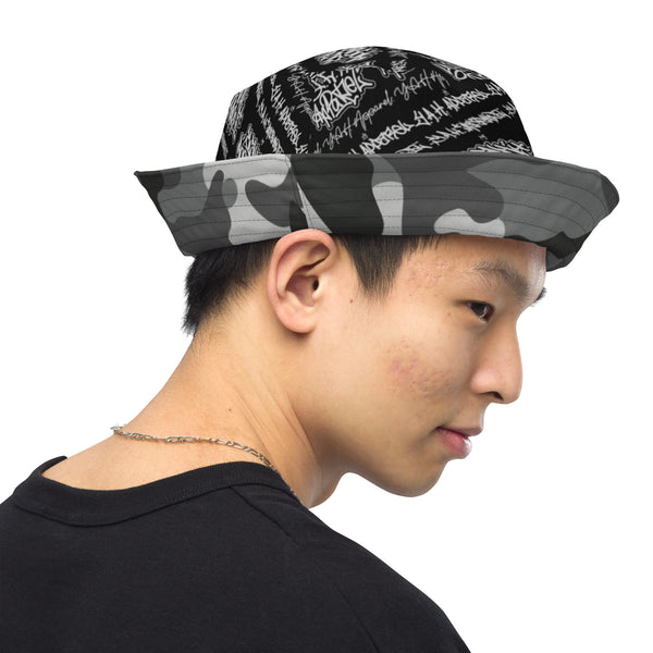 Snow Camo/ Tagged Up Reversible bucket hat