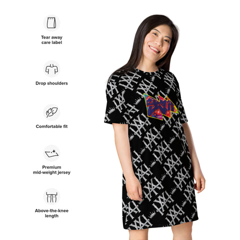 Black Out Monogram T-Shirt Dress