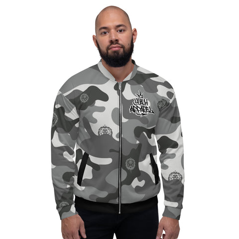 Snow Camo Unisex Bomber Jacket