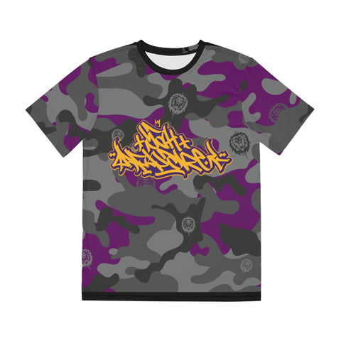 Purple Camo Men's Polyester Tee