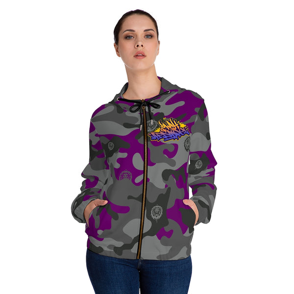 Purple Camo Women’s Full-Zip Hoodie