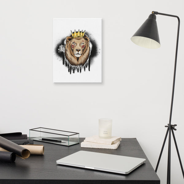 Warrior Lion Graffiti Canvas