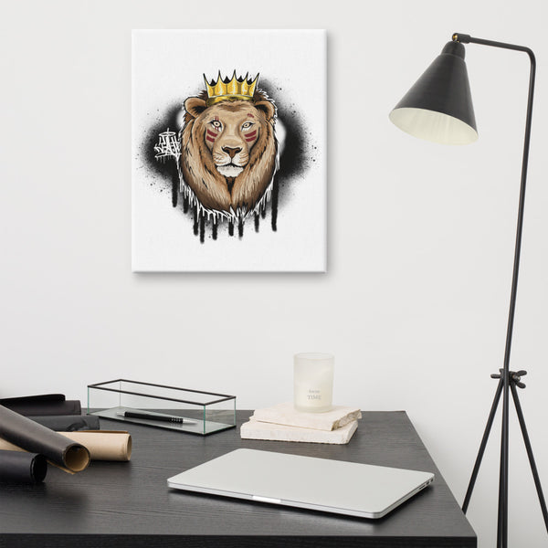 Warrior Lion Graffiti Canvas