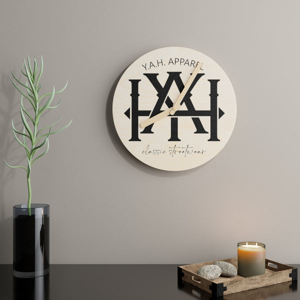 Monogram Wooden Wall Clock