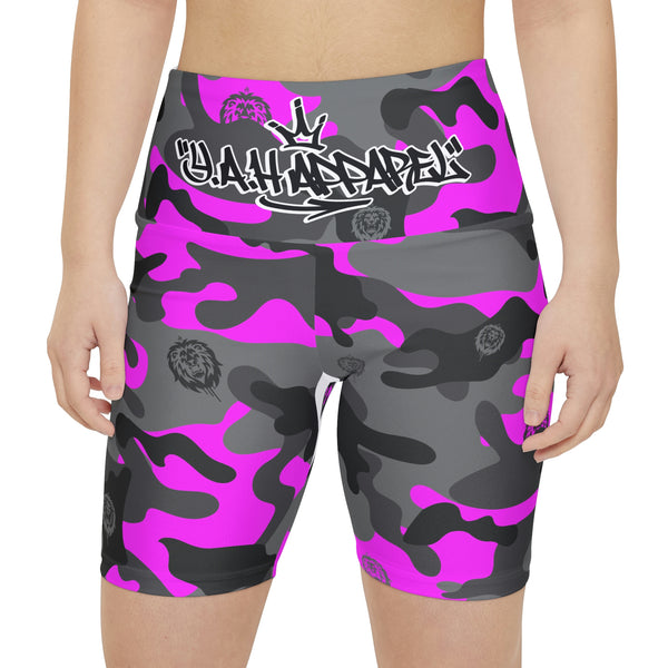 Pink Camo Women's Workout Shorts
