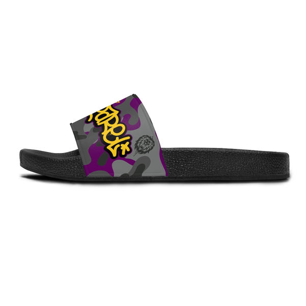 Purple Camo Women's Slide Sandals