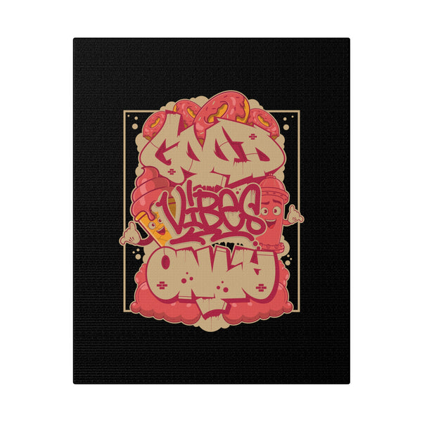 "Good Vibes Only" (Pink Art) Matte Canvas, Stretched, 0.75"