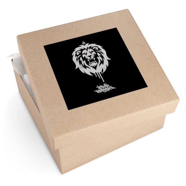 "House Of The Lion Laminate Stickers, Square