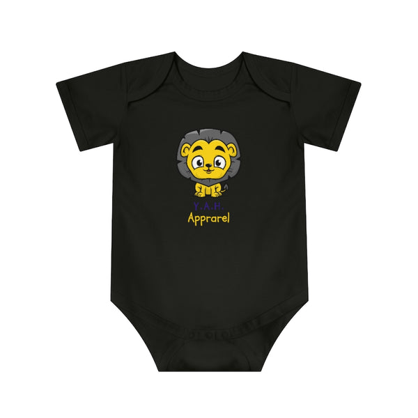 Cartoon Lion Baby Short Sleeve Bodysuit