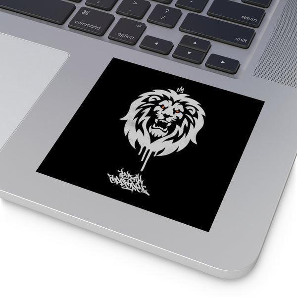 "House Of The Lion Laminate Stickers, Square