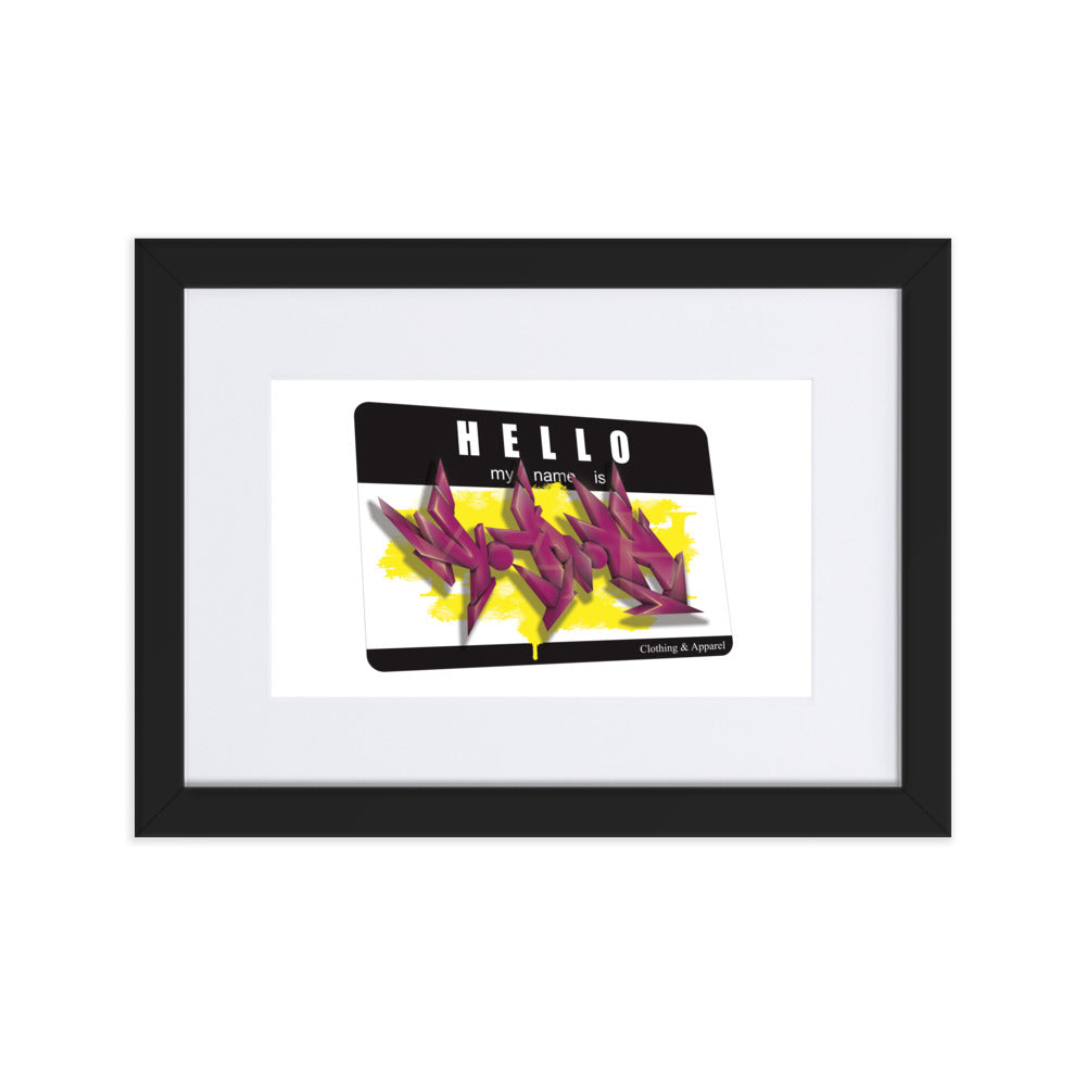 Y.A.H. Apparel Matte Paper Framed Poster With Mat