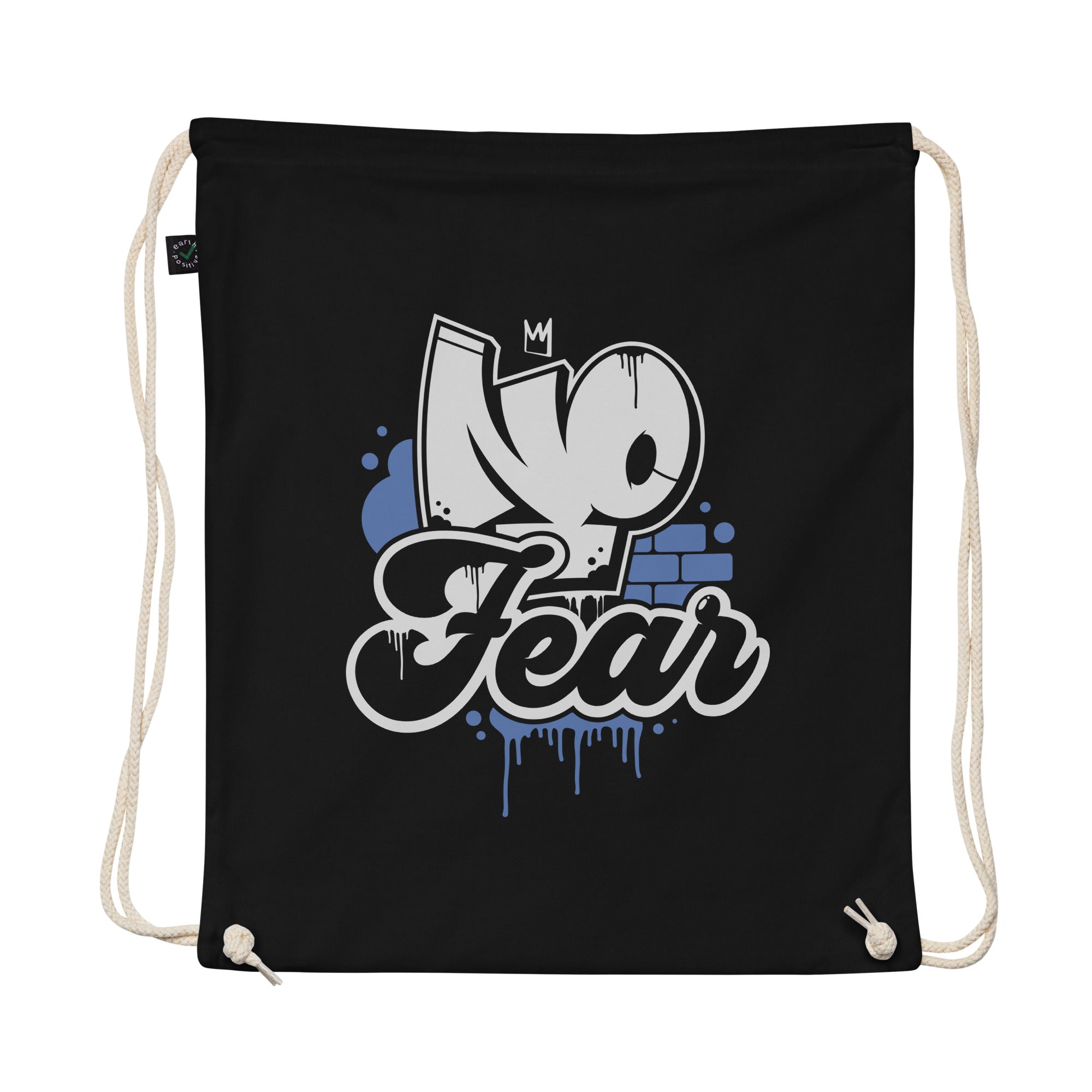 "No Fear" Organic cotton drawstring bag