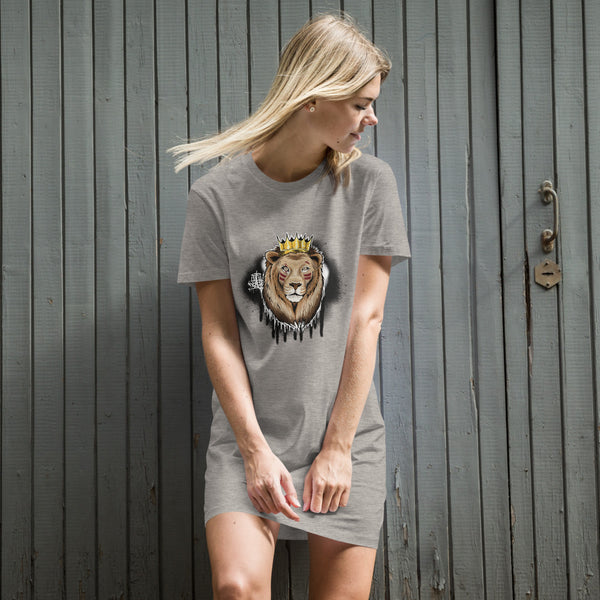 Warrior Lion Graffiti T-Shirt Dress