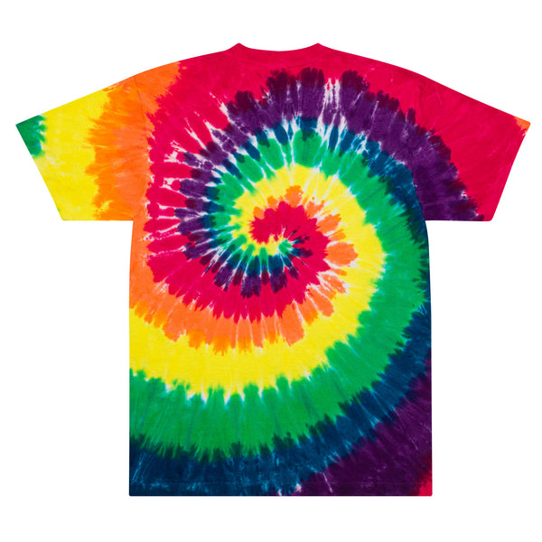 Embroidered  Oversized Tie-Dye T-Shirt