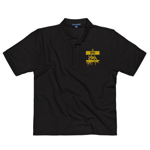 "Hello My Name Is" Men's Premium Polo