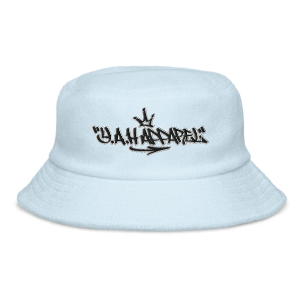 Y.A.H. Tagged Terry Cloth Bucket Hat