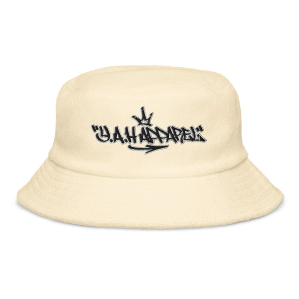 Y.A.H. Tagged Terry Cloth Bucket Hat