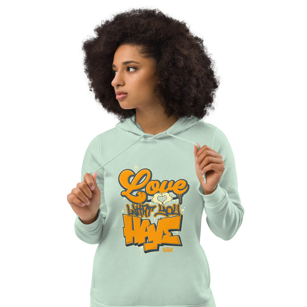 "Love What You Have" Women's Eco Fitted Hoodie