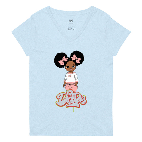 Girls Are Dope Women’s Recycled V-Neck T-shirt