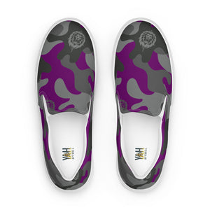 PS119133 Purple Camo Women’s Slip-On Canvas Shoes
